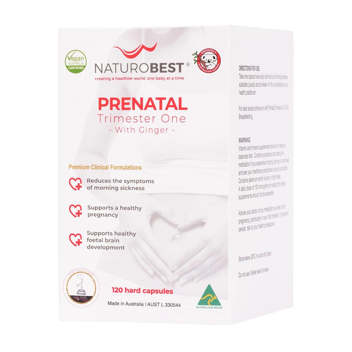 NaturoBest Prenatal Trimester One with Ginger - 60 Capsules