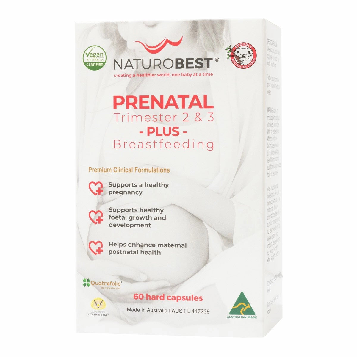 NaturoBest Prenatal Trimester 2 & 3 Plus Breastfeeding - 60 Capsules